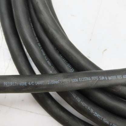 Priority Wire 14AWG 4-Conductor SOOW Portable Power Cable 600V 22'