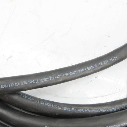 Priority Wire 14AWG 4-Conductor SOOW Portable Power Cable 600V 22'