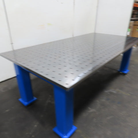 48" x 96" Steel Top 1-1/4" Thick Welding Fixture Table 3" x 3" Grid 5/8" Holes