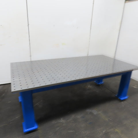 48" x 96" Steel Top 1-1/4" Thick Welding Fixture Table 3" x 3" Grid 5/8" Holes