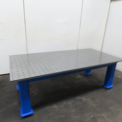 48" x 96" Steel Top 1-1/4" Thick Welding Fixture Table 3" x 3" Grid 5/8" Holes