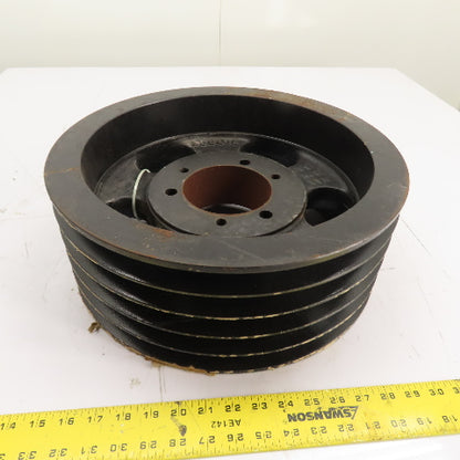 458016 6-Groove Cast Iron V-Belt Pulley Sheave QD Bushing Bore 16" OD x 6" W