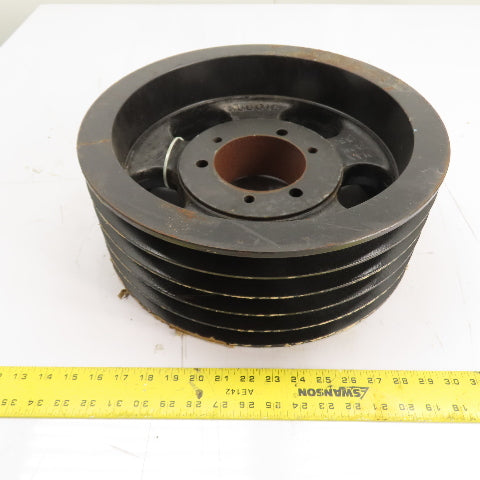458016 6-Groove Cast Iron V-Belt Pulley Sheave QD Bushing Bore 16" OD x 6" W