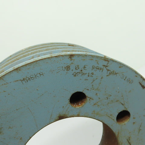 Maska 4-5V8.0-E 4-Groove 5V Section QD Bushed Pulley Sheave 8" OD 3-1/8" W