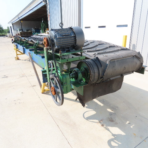 36" Wide x 22' Incline Troughing Conveyor 74FPM 230/460V