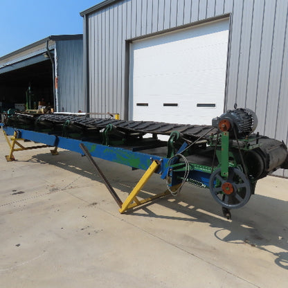 36" Wide x 22' Incline Troughing Conveyor 74FPM 230/460V