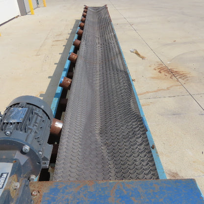 17" Wide x 22' Long V-Idler Incline Trougher Conveyor 85FPM 480V 3Ph 1Hp