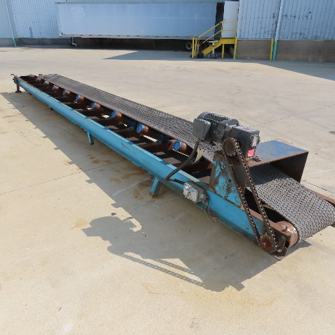 17" Wide x 22' Long V-Idler Incline Trougher Conveyor 85FPM 480V 3Ph 1Hp