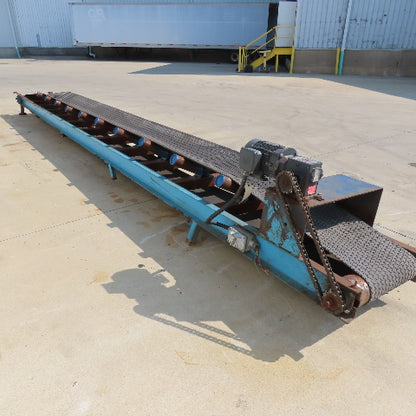 17" Wide x 22' Long V-Idler Incline Trougher Conveyor 85FPM 480V 3Ph 1Hp