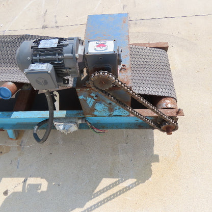 17" Wide x 22' Long V-Idler Incline Trougher Conveyor 85FPM 480V 3Ph 1Hp