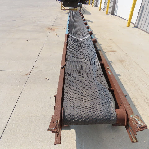 17" Wide x 22' Long V-Idler Incline Trougher Conveyor 85FPM 480V 3Ph 1Hp