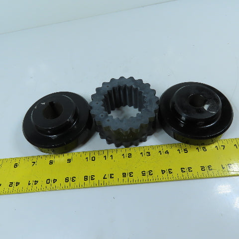 Martin 6S Size 6 3-Piece Flexible Coupling Set 1.125" & .875" Bore 6000RPM Max