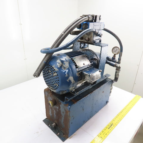 5HP Hydraulic Power Unit Pump 230/460V 3Ph 8 Gallon Tank