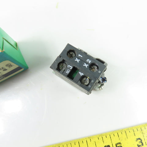 Telemecanique ZB4BW061 Contact & Light Block Assembly 1NO BA9S 600V NEW