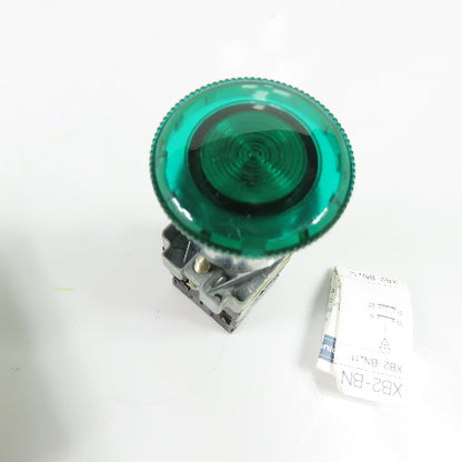 Telemecanique XB2-BN Green Illuminated Push/Pull Mushroom Pushbutton 120V NEW