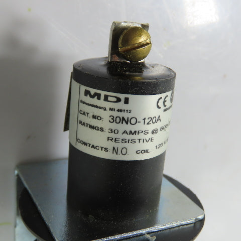 MDI 30NO-120A 30A SPST NO Mercury Displacement Relay 120V Coil 600VAC NEW