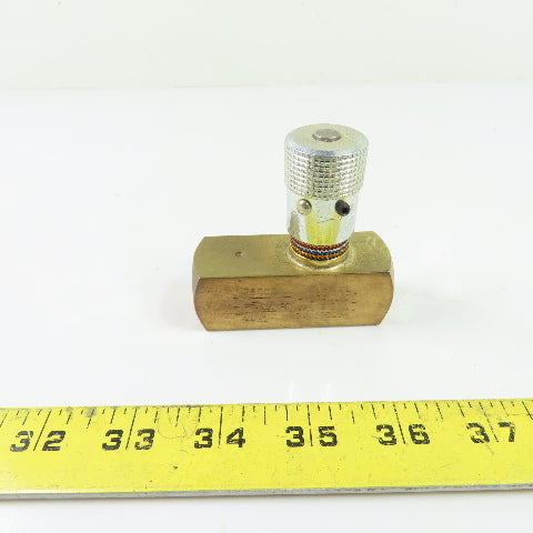 Parker F600B-11BL 3/8" NPT Adjustable Hydraulic Flow Control Valve 2000PSI 8GPM