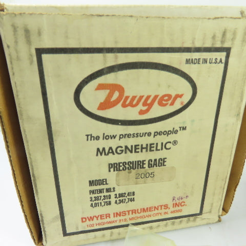 Dwyer 2005 Magnehelic Differential Pressure Gauge 0-5" W.C. NEW