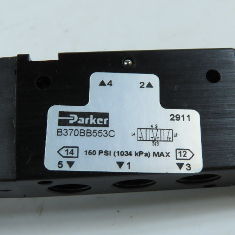 Parker P2E-KV31F B370BB553C 2-Position Double Solenoid Air Control Valve 120VAC