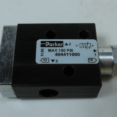Parker 404411000 3-Way 2-Position Manual Poppet Valve w/ Pull Button 150PSI