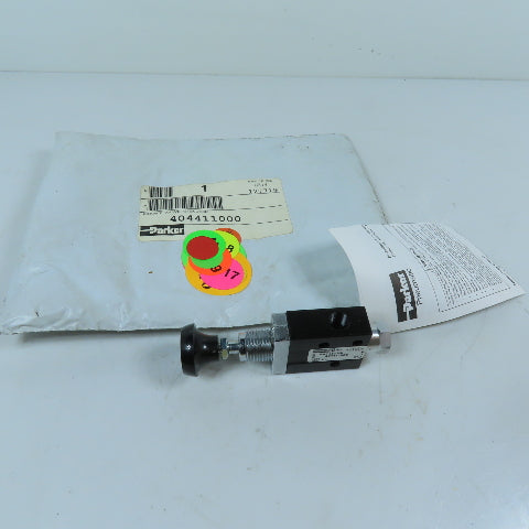 Parker 404411000 3-Way 2-Position Manual Poppet Valve w/ Pull Button 150PSI