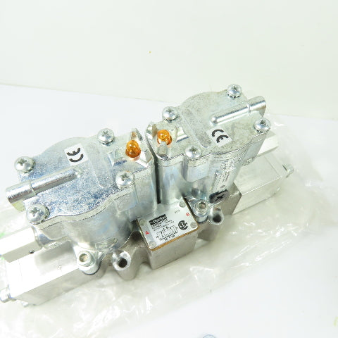 Parker L6653921153 3-Position Solenoid Pneumatic Control Valve 110/120VAC NEW