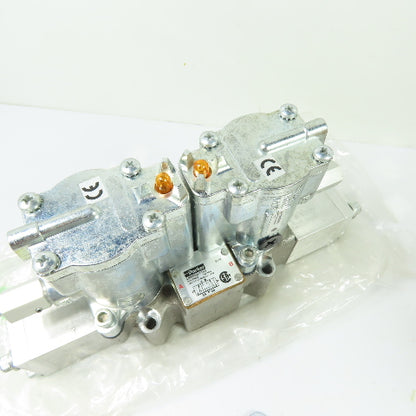 Parker L6653921153 3-Position Solenoid Pneumatic Control Valve 110/120VAC NEW