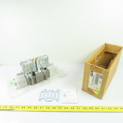 Parker L6653921153 3-Position Solenoid Pneumatic Control Valve 110/120VAC NEW