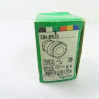 Schneider Electric ZB4BW33 22mm Green Illuminated Flush Pushbutton Head NEW