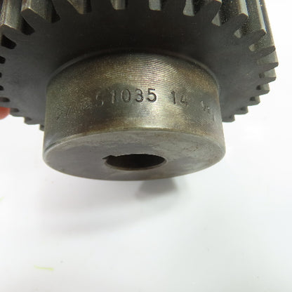 Martin S1035 35-Tooth 10 Pitch 14.5° Steel Spur Gear 3/4" Bore 3.68" OD