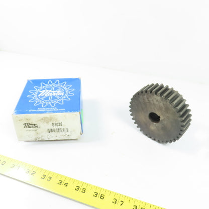 Martin S1035 35-Tooth 10 Pitch 14.5° Steel Spur Gear 3/4" Bore 3.68" OD