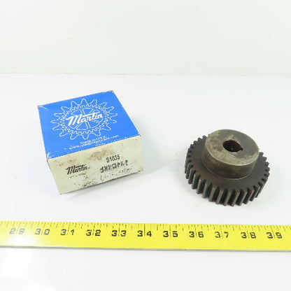 Martin S1035 35-Tooth 10 Pitch 14.5° Steel Spur Gear 3/4" Bore 3.68" OD