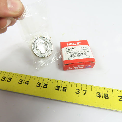 NICE 1616DCTNTG18 1/2" ID Sealed Ball Bearing 1-1/8" OD x 3/8" Width 1616TM