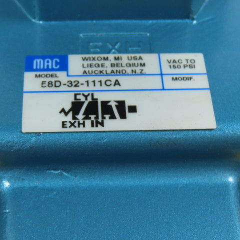 MAC 250B-111CAAA 58D-32-111CA 3/2-Way Single Solenoid Valve 120VAC/24VDC 150PSI
