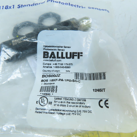 Balluff BOS 18KF-PA-1PD-S4-C BOS00JZ M18 Photoelectric Diffuse Sensor 10-30VDC