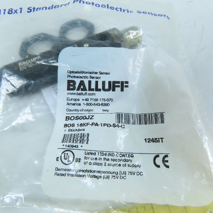 Balluff BOS 18KF-PA-1PD-S4-C BOS00JZ M18 Photoelectric Diffuse Sensor 10-30VDC