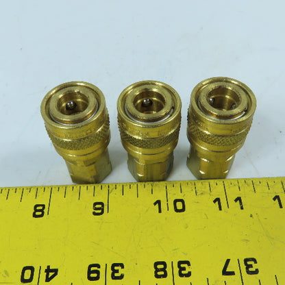 Tomco M180 1/4" NPT Brass Quick Disconnect Coupler Socket Lot Of 3