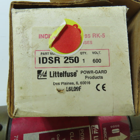 Littelfuse IDSR250 250A Class RK5 Dual Element Time Delay Fuse 600V AC/DC