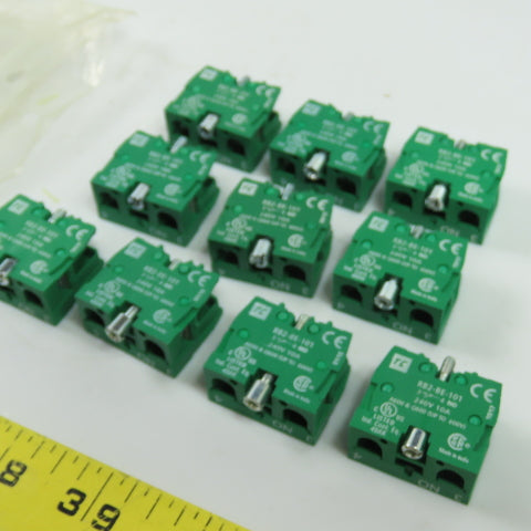 Shamrock RB2-BE-101 240V 10A 1NO Pushbutton Contact Block Lot Of 10