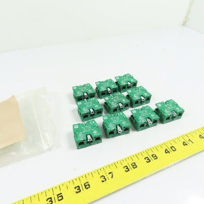 Shamrock RB2-BE-101 240V 10A 1NO Pushbutton Contact Block Lot Of 10