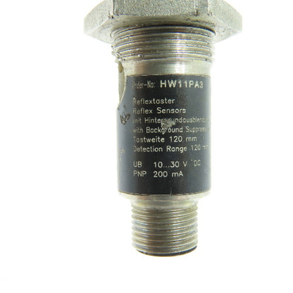 Wenglor HW11PA3 Reflex Sensor w/Background Suppression 120mm Range 10-30VDC
