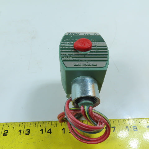 ASCO 8262G208Q MX120 1/4" NPT 2-Way Normally Closed Solenoid Valve 120VAC
