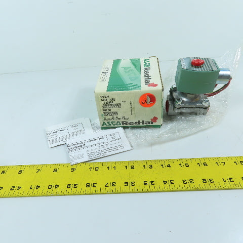 ASCO 8215G20 1/2" 2-Way Normally Closed Solenoid Valve 120/110VAC