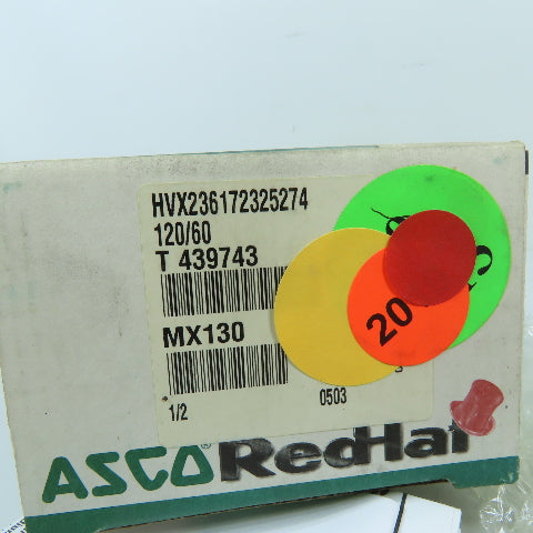 ASCO MX130 1/2" 2-Way Natural Gas Solenoid Valve 120V