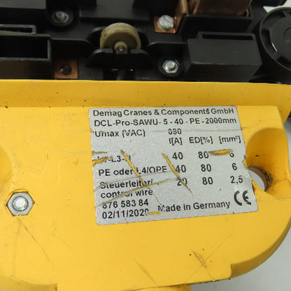 Demag 87658384 DCL-Pro-SAWU-5-40-PE-2000mm Current Collector w/Cable 690VAC
