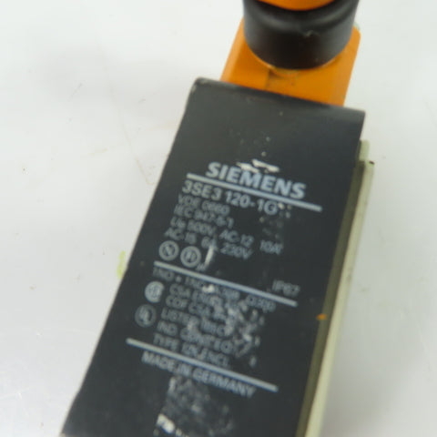 Siemens 3SE3 120-1G Roller Lever Arm Limit Switch 1NO+1NC 500V