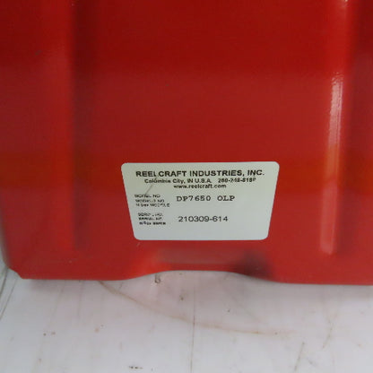 Reelcraft DP7650 OLP 3/8" x 50' Spring Retractable Hose Reel 300PSI Air/Water