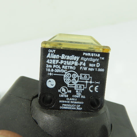 Allen-Bradley 42EF-P2MPB-F4 Retroreflective Photoelectric Sensor 10.8-30VDC SerD