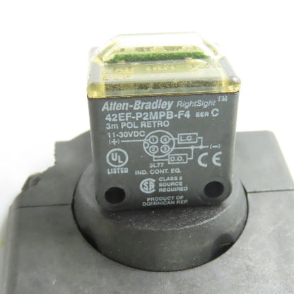 Allen-Bradley 42EF-P2MPB-F4 Retroreflective Photoelectric Sensor 11-30VDC Ser B