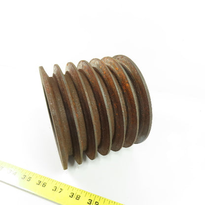6 Groove V-Belt Sheave Pulley W/1-5/8" Taper-Lock Bushing 5.75" OD x 4.75" W